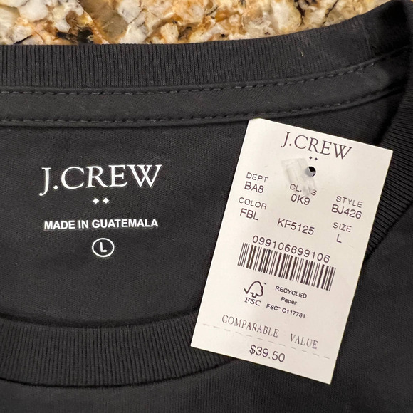 *NWT J. Crew Men's Black W/"Here for the Boos" Halloween Graphic Tee - Picture 5 of 10